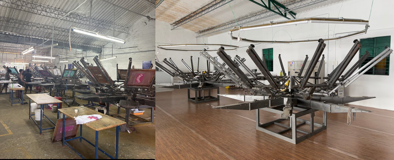 Manual screen printing station