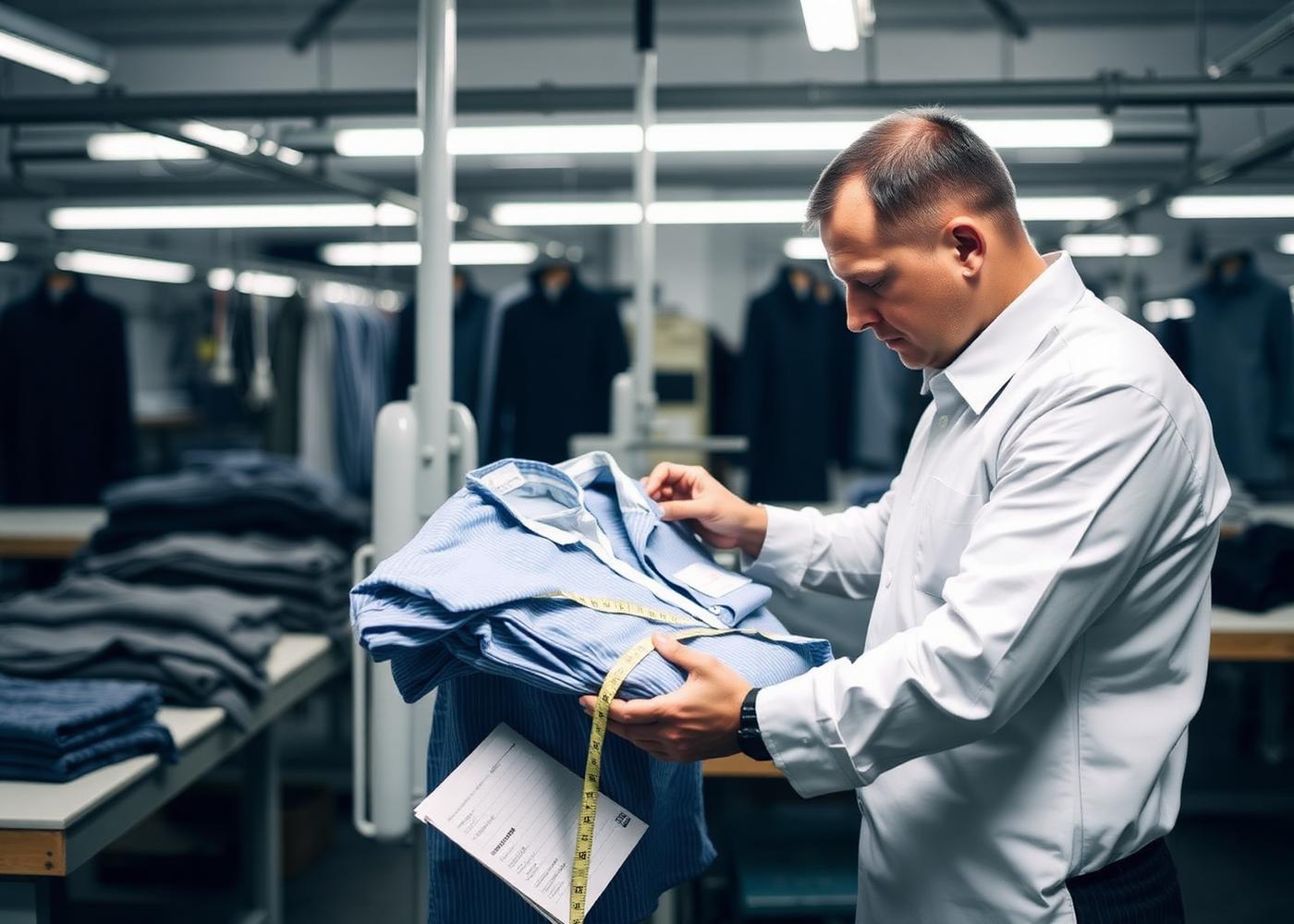 Garment measurement and inspection at Texland Impex