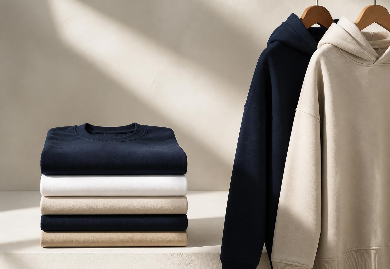 Cotton t-shirts and heavyweight hoodies manufactured by Texland Impex